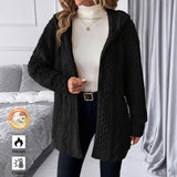 Cardigan Long Femme Velours Doublé Automne Hiver