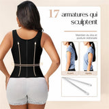 Corset Gaine Ventre Femme avec Zip et Armatures