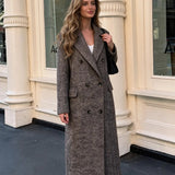 Manteau long femme coupe large style trench 8