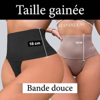 Culotte Taille Haute Noire Texturée Effet Côtelé