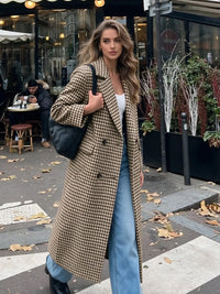 Manteau long femme coupe large style trench – Marron