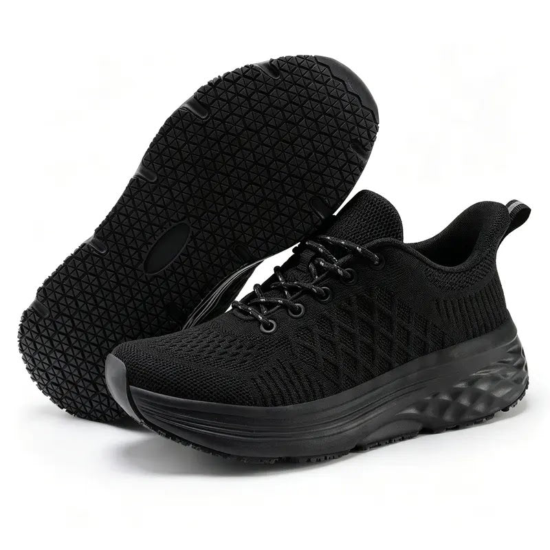 Baskets femme noires imperméables antidérapantes confortables 5