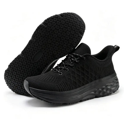 Baskets femme noires imperméables antidérapantes confortables 5