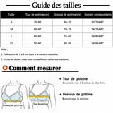 Soutien-Gorge sans Bretelles Fermeture Devant Push-Up Rembourré