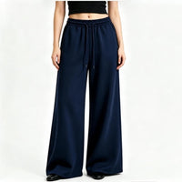 Pantalon Jogging Large Femme Taille Haute Gris