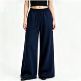 Pantalon Jogging Large Femme Taille Haute Gris