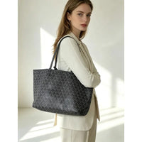 Sac tote bag femme cuir PU matelassé vert grand format 6