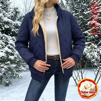 Veste Matelassée Femme Rose Col Montant Hiver