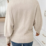 T-shirt femme manches chauve-souris col rond beige 8