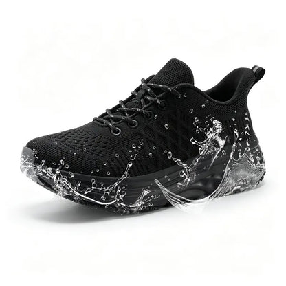 Baskets femme noires imperméables antidérapantes confortables 6