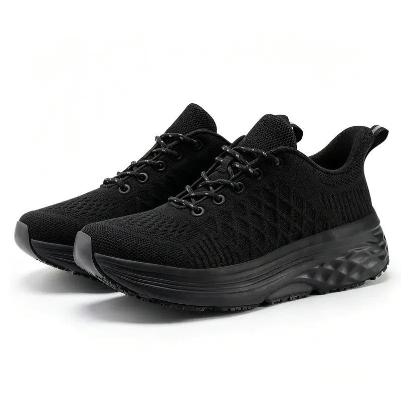 Baskets femme noires imperméables antidérapantes confortables 2