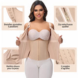 Corset Gaine Ventre Femme avec Zip et Armatures