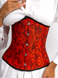 Corset Seins Nus Taille Fine Satin – Bordeaux