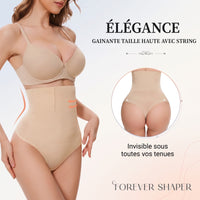 Culotte Gainante Taille Haute Double Couche avec String