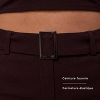 Pantalon 7/8 Femme Coupe Ajustée Taille Haute