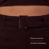 Pantalon 7/8 Femme Coupe Ajustée Taille Haute