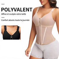 Corset Gaine Ventre Femme avec Zip et Armatures