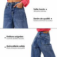 Jean Large Déchiré Effet Usé