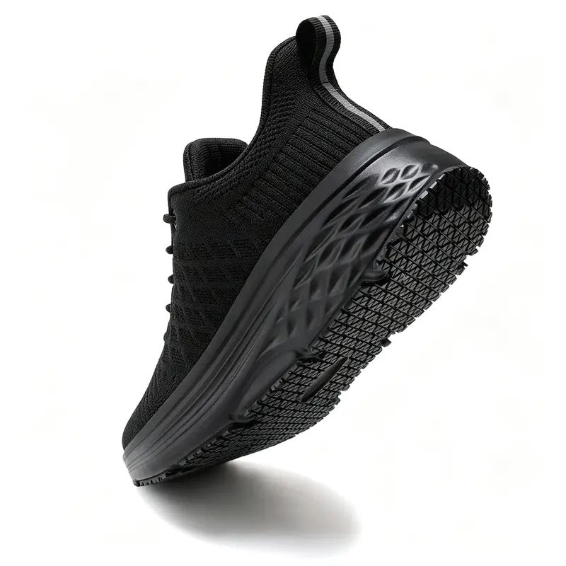 Baskets femme noires imperméables antidérapantes confortables 7