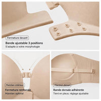 Soutien-Gorge sans Bretelles Fermeture Devant Push-Up Rembourré