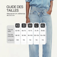 Jean Large Droit Délavé Troué à Boutons