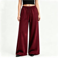 Pantalon Jogging Large Femme Taille Haute Gris