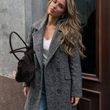 Manteau long femme coupe large style trench 2