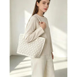 Sac tote bag femme cuir PU matelassé vert grand format 2