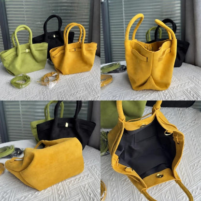 Sac à Main Velours Effet Daim Rouge