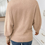 T-shirt femme manches chauve-souris col rond beige 9