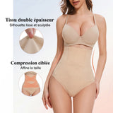 Culotte Gainante Taille Haute Double Couche avec String