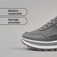Baskets Grises à Plateforme et Semelle Air Cushion