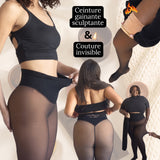 Collant Opaque Chaud Doublé Polaire Femme