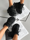 Baskets plateforme noires chunky design futuriste 2