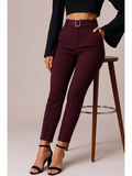 Pantalon 7/8 Femme Coupe Ajustée Taille Haute