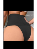Culotte taille haute noire texturée effet côtelé 4