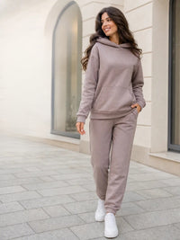 Ensemble de Jogging Chaud Doublé Polaire Femme