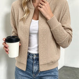 Veste baseball femme imitation suède col montant zip 9