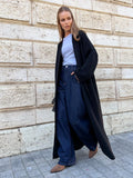 Women's long knit cardigan with open drape front 7