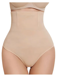Culotte gainante taille haute double couche avec string 7