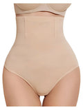 Culotte gainante taille haute double couche avec string 7