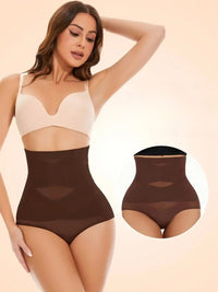 Culotte Gainante Taille Haute Double Couche avec String