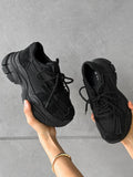 Baskets plateforme noires chunky design futuriste 9