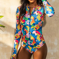 Maillot 1 Pièce Manches Longues Zippé