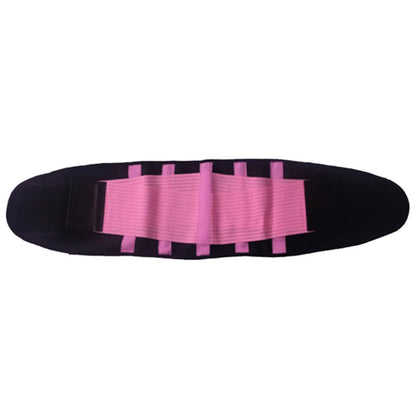 Ceinture Raffermissante Ventre noire avec sangle rose ajustable pour un maintien ferme et confortable du ventre.