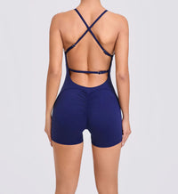 Combinaison Legging Short Sport Bretelles Dos Croisées