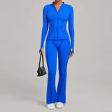 Ensemble Tenue Sport Fitness Pilates Côtelé Femme