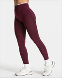 Legging Push Up Gainant Taille Haute à Liseré Blanc
