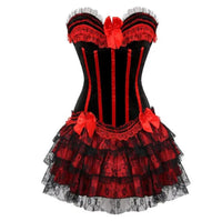 Red wasp-waisted corset 