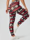 Legging Femme Taille Haute Imprimé Motif Pull de Noël